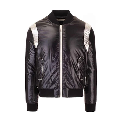 Celine Black Colorblock Baseball Collar Zip-Up Jacket 2W236593L-38NS