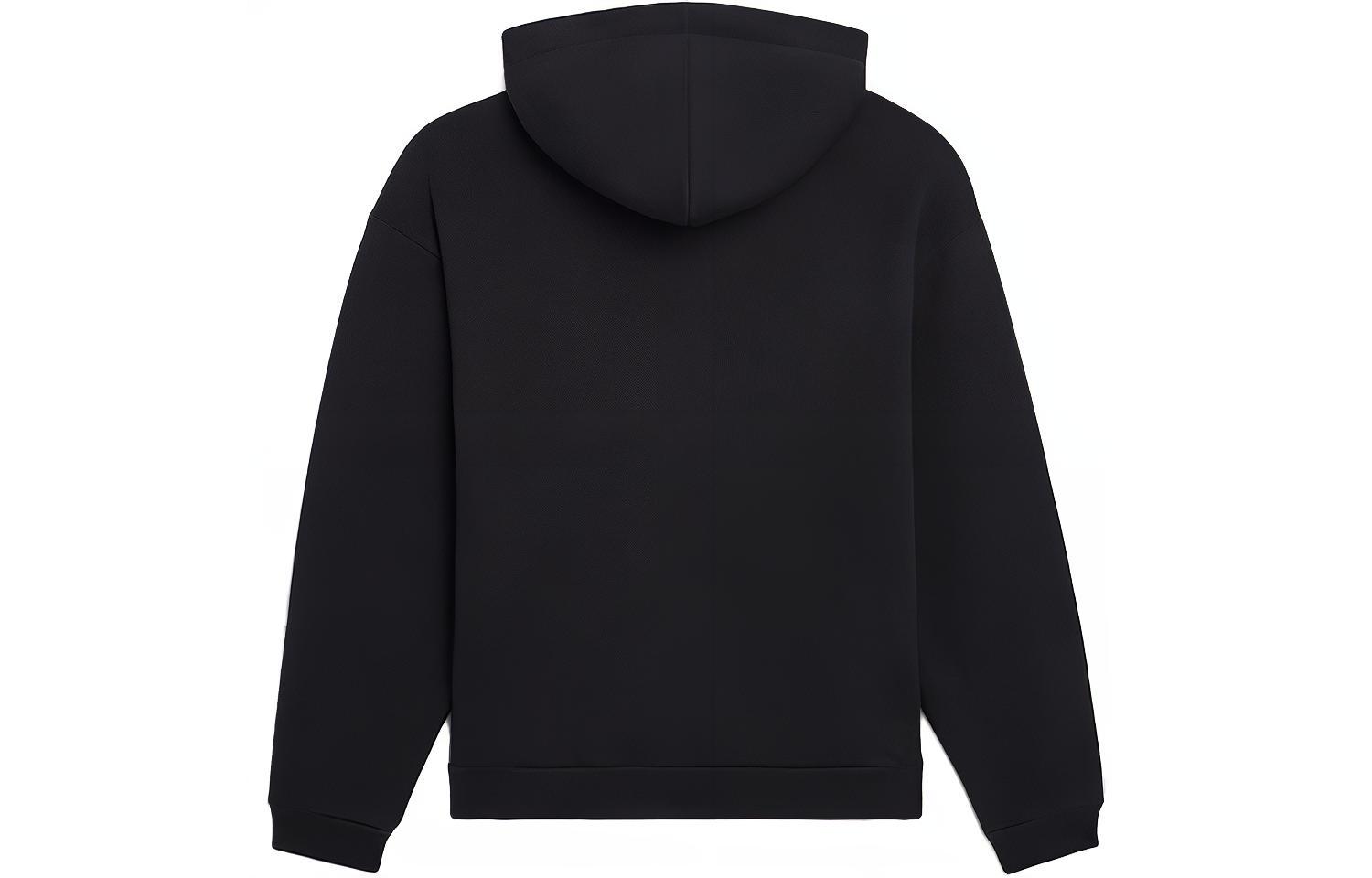 Lookbook CELINE Black Drawstring Fleece Loose Fit Hoodie Long Sleeve Sweatshirt 2Y468052H-38NO