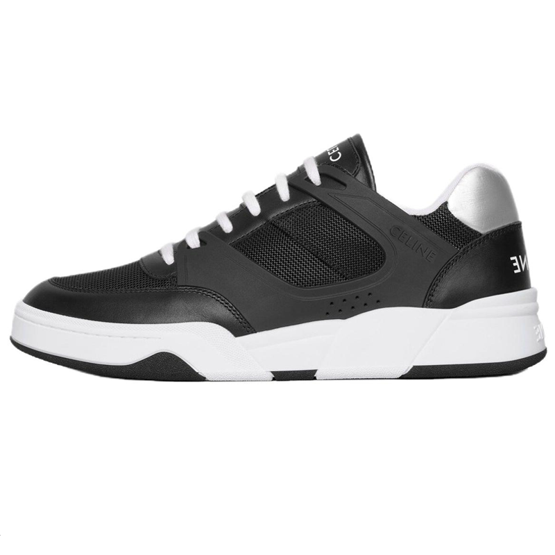 CELINE Black Leather Low-Top Sneakers 354862346C.38NS
