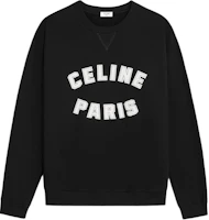 Celine Black Letter Print Crewneck Pullover Sweatshirt 2Y89G670Q-38AW Celine Black Letter Print Crewneck Pullover Sweatshirt 2Y89G670Q-38AW
