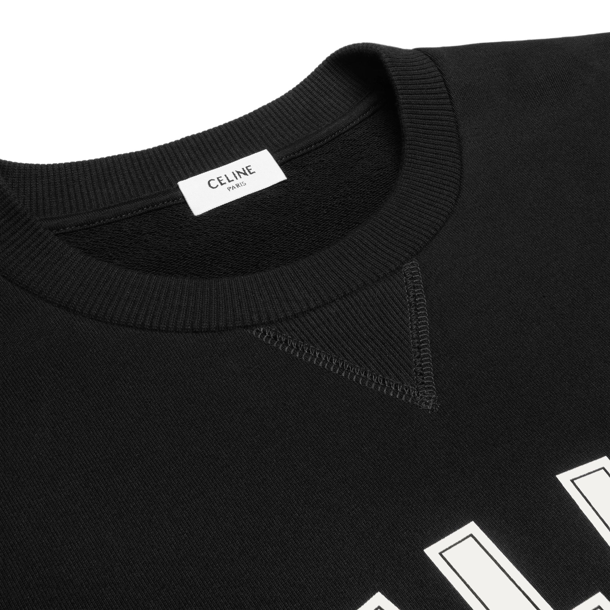 Details for Celine Sweatshirt Hitam Cetakan Huruf Crewneck Pullover 2Y89G670Q-38AW