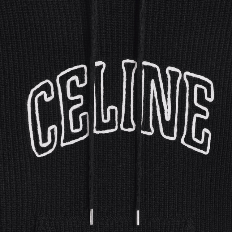 Details for Celine 黑色字母印花抽繩寬鬆連帽上衣 2AX0A311Y-38NO