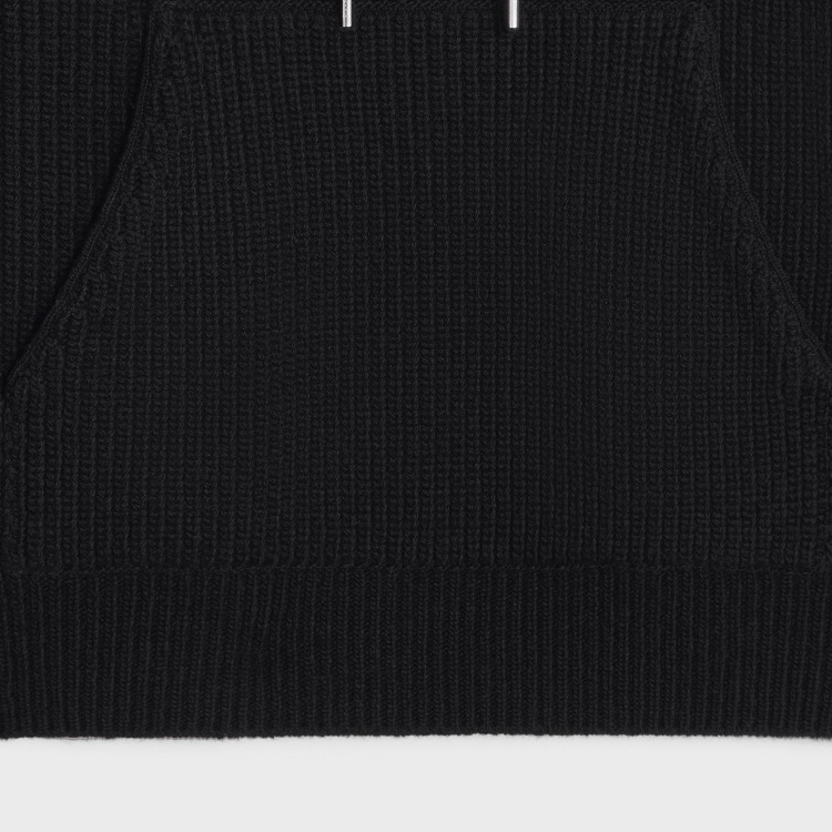 Sizing Celine 黑色字母印花抽繩寬鬆連帽上衣 2AX0A311Y-38NO