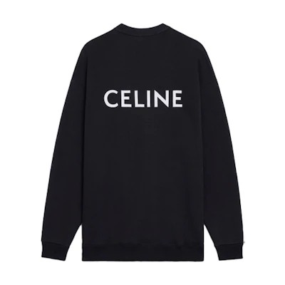 CELINE Black Solid Color Logo Print Single-Breasted Knit Sweater. 2Y672670Q-38AW