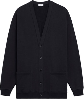 CELINE 黑色单排扣针织毛衣 带标志印花 时尚简约款式 2Y672670Q-38AW Lookbook CELINE 黑色单排扣针织毛衣 带标志印花 时尚简约款式 2Y672670Q-38AW