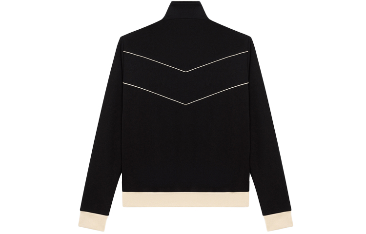 Lookbook セリーヌ ブラック トリオンフロゴ ジップアップ カラーブロックフーディー 2Y170020J-38NO