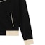 Sizing CELINE Black Triomphe Logo Zip-Up Colorblock Hoodie 2Y170020J-38NO