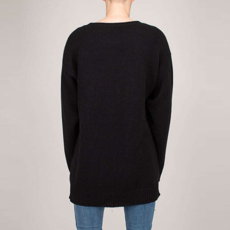 Purchase Jersey de Lana Negra CELINE con Patrón de Labios SS21. 2A04L714M-38NO