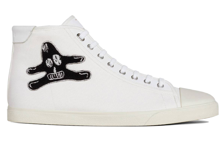 CELINE Blank Mid-Top Sneakers 'Beige Canvas and Leather' 圖 2