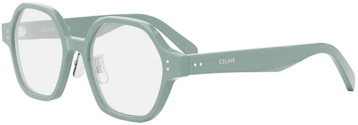 CELINE Blue Irregular Acetate Optical Glasses Unisex with Logo Temples. CL50142F-093 Order CELINE Blue Irregular Acetate Optical Glasses Unisex with Logo Temples. CL50142F-093