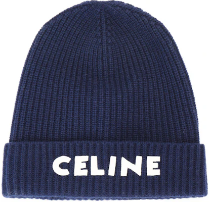 CELINE Blue Wool Knit Beanie with Logo Embellishment for Men 2A25R423P07MR Buy CELINE Blue Wool Knit Beanie with Logo Embellishment for Men 2A25R423P07MR