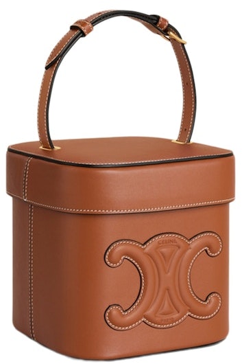 celine-box-bag-medium-triomphe-embroidery-tan