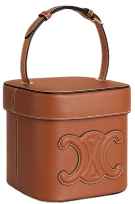 思琳Triomphe刺绣中号棕色Box包 Buy 思琳Triomphe刺绣中号棕色Box包