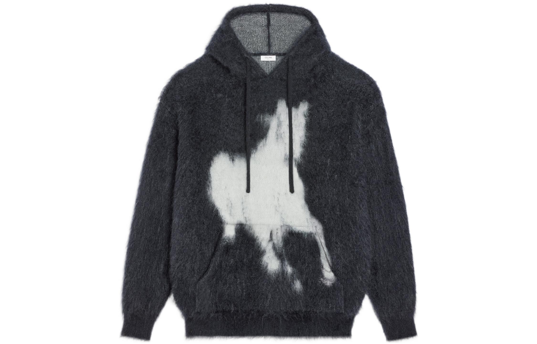 Celine BOY DOLL FW22 Horse Knit Pullover Sweatshirt Black 2AC15612S-38OW