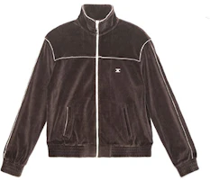 CELINE Brown Long Sleeve Zip-Up Jacket with Contrast Stitching. 2Y168679I-19BR CELINE Brown Long Sleeve Zip-Up Jacket with Contrast Stitching. 2Y168679I-19BR