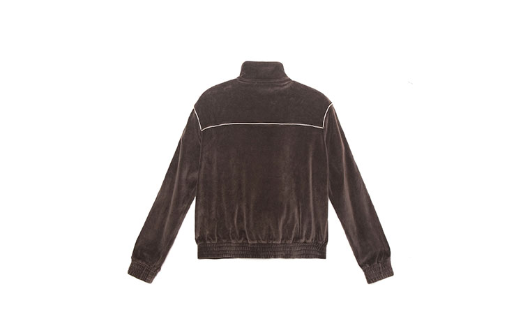 Lookbook CELINE 棕色長袖拉鍊外套對比車縫線設計 2Y168679I-19BR