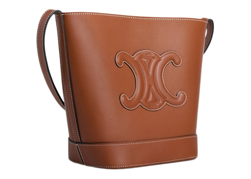 Order Celine小型Triomphe刺繡水桶包-棕色