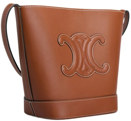 Celine小型Triomphe刺繡水桶包-棕色 Order Celine小型Triomphe刺繡水桶包-棕色