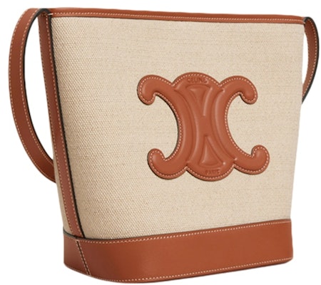 Celine Bucket Cuir Bag Small Triomphe Embroidery Natural/Tan Order Celine Bucket Cuir Bag Small Triomphe Embroidery Natural/Tan