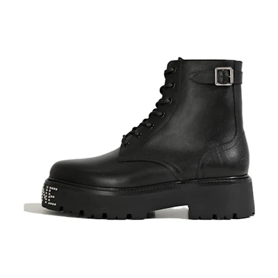 CELINE Bulky 'Glossy Black Calfskin with Stud Outsole'