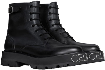 CELINE 牛皮亮黑大底铆钉厚底鞋 345983579C.38NO Order CELINE 牛皮亮黑大底铆钉厚底鞋 345983579C.38NO