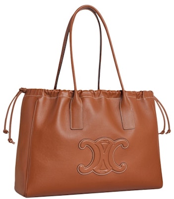 赛琳 Cabas 抽绳 Triomphe 刺绣 棕色 Order 赛琳 Cabas 抽绳 Triomphe 刺绣 棕色