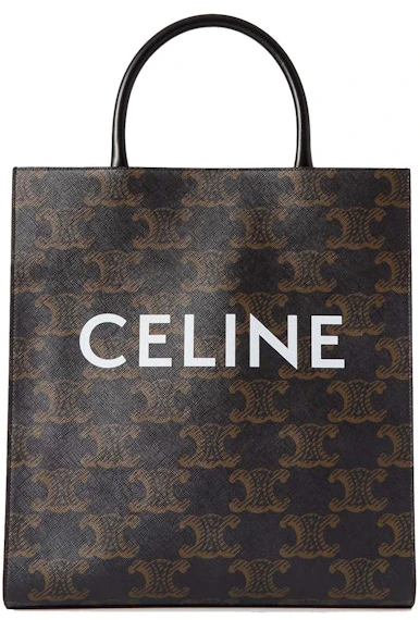 celine-cabas-triomphe-leather-trimmed-logo-print-coated-canvas-tote-bag-brown-white
