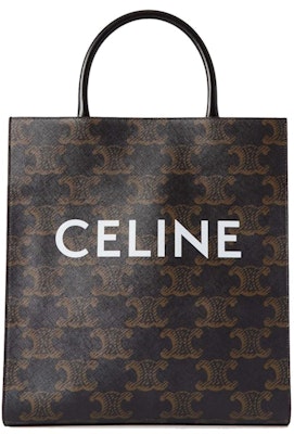 Celine Cabas Triomphe Leather Trimmed Logo-Print Coated Canvas Tote Bag Brown/White Buy Celine Cabas Triomphe Leather Trimmed Logo-Print Coated Canvas Tote Bag Brown/White