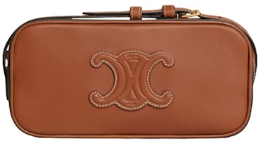 Celine Camera Shoulder Bag Mini Triomphe Embroidery Tan Celine Camera Shoulder Bag Mini Triomphe Embroidery Tan