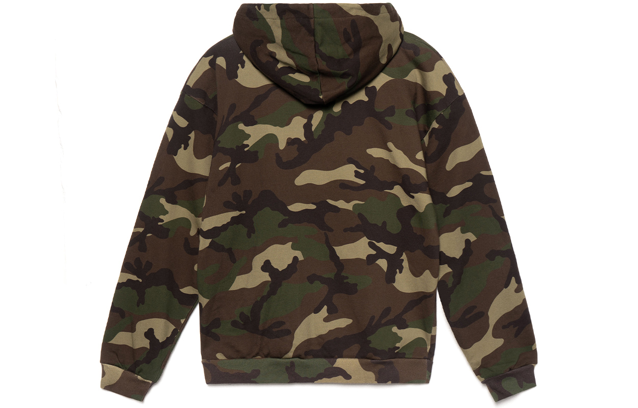 Lookbook Sudadera Unisex CELINE Camo Logo Verde Militar. 2Y321885M-02KK