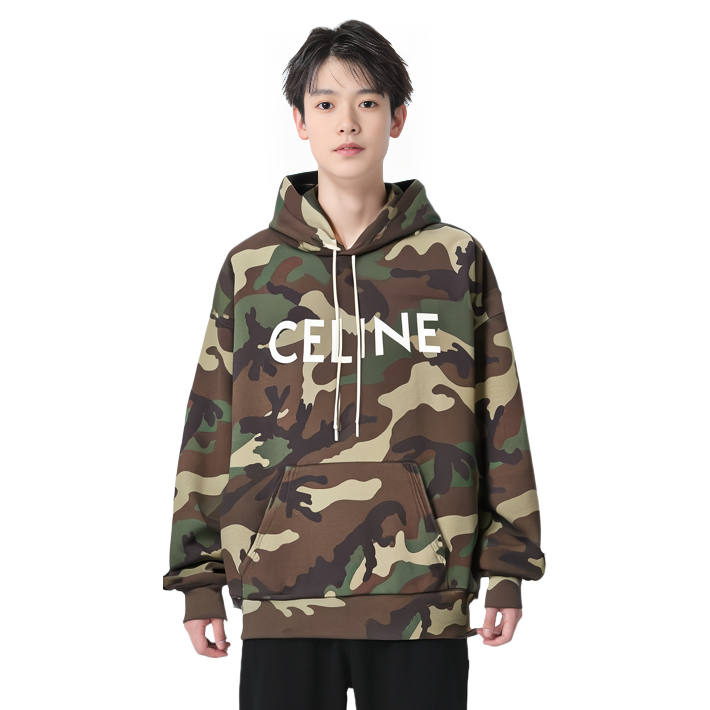 Purchase Sudadera Unisex CELINE Camo Logo Verde Militar. 2Y321885M-02KK