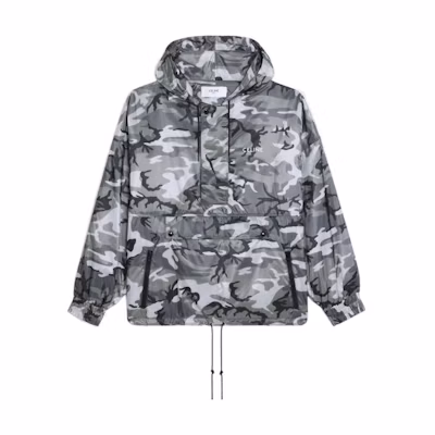 Celine Camouflage Logo Print Hooded Jacket 2W732153Q-38GR