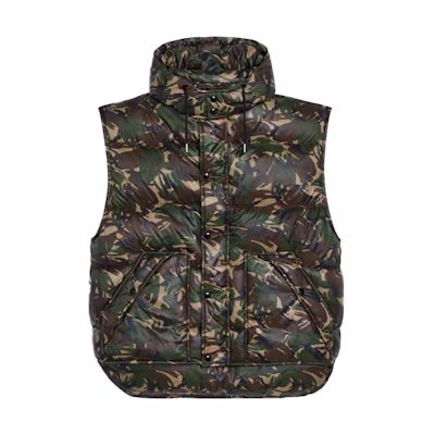 CELINE Camouflage Print Loose Vest Army Green 2W425061O-14ML