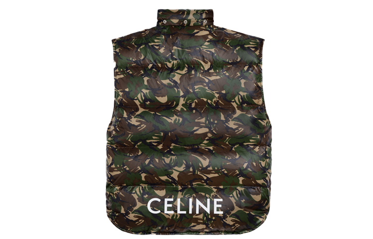 Purchase CELINE 迷彩印花宽松背心 军绿色 2W425061O-14ML