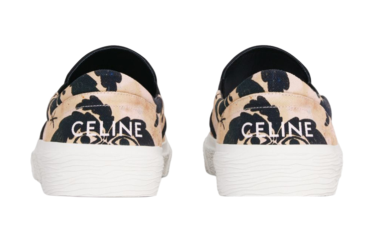 Lookbook CELINE Canvas Slip-On Sneakers ''Beige Schwarz'' 346932235C.02BL