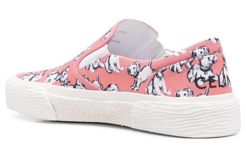 Shop CELINE Slip-On Basse Toile Bout Rond ''Rose'' 346932218C.24PH