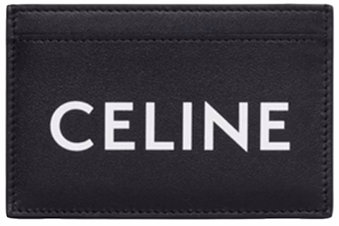 celine-celine-print-card-holder-2-slot-black-white