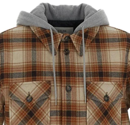 Celine 格紋字母口袋單排扣外套 多色 2W68A089L-19OG Shop Celine 格紋字母口袋單排扣外套 多色 2W68A089L-19OG