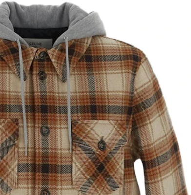 Celine 格紋字母口袋單排扣外套 多色 2W68A089L-19OG Purchase Celine 格紋字母口袋單排扣外套 多色 2W68A089L-19OG