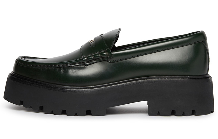 CELINE Chunky Bull Penny Loafers Bottle Green 350103602C.31BT