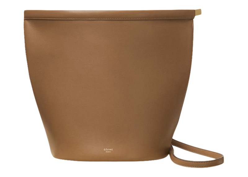 Celine Clasp Bucket Bag Light Camel
