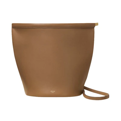 Celine Clasp Bucket Bag Light Camel