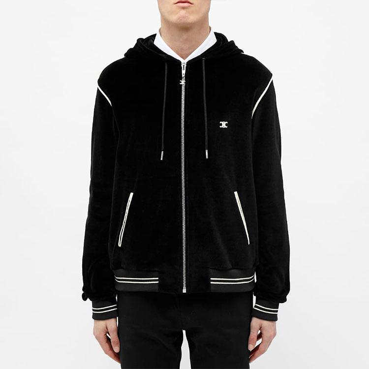 Details for 셀린 클래식 블랙 스트라이프 집업 후드 스웨트셔츠 2Y143679I-38NO