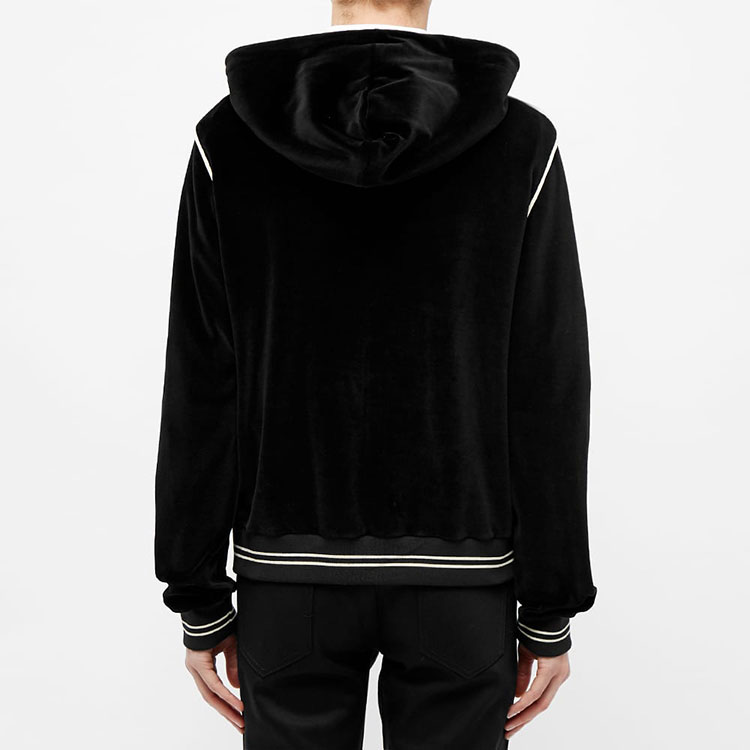 Sizing 셀린 클래식 블랙 스트라이프 집업 후드 스웨트셔츠 2Y143679I-38NO