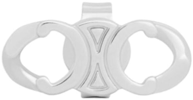 CELINE Classic Brass Silver Earrings for Men 460ZJ6BRA36SI CELINE Classic Brass Silver Earrings for Men 460ZJ6BRA36SI