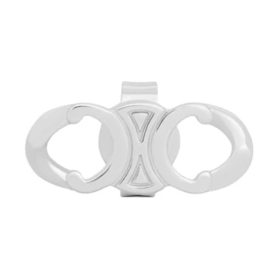 CELINE Classic Brass Silver Earrings for Men 460ZJ6BRA36SI