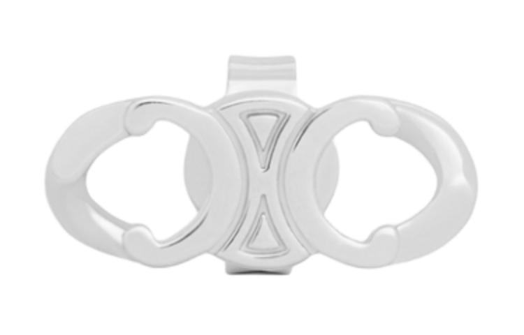 Order CELINE Classic Brass Silver Earrings for Men 460ZJ6BRA36SI