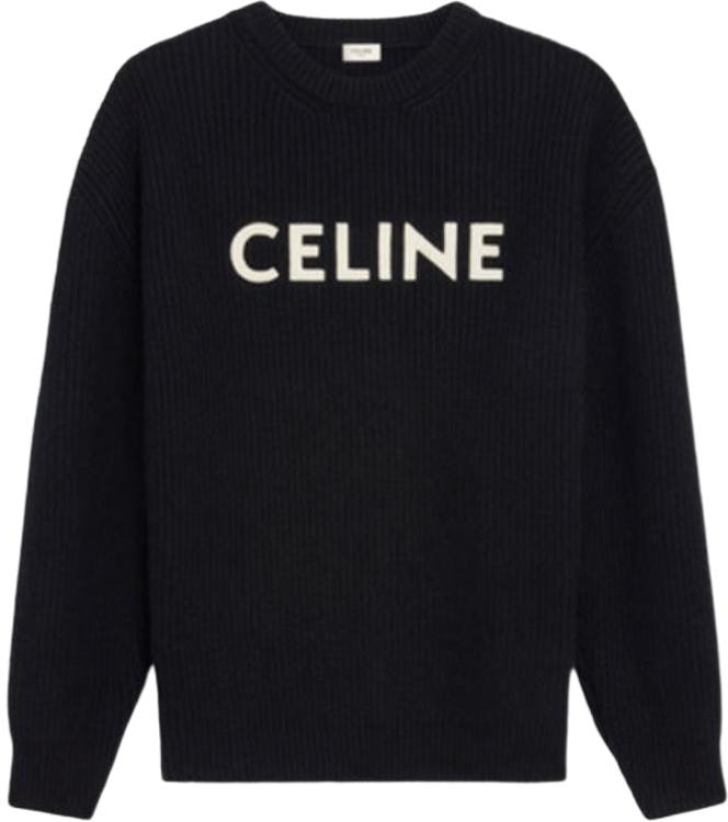 celine-classic-embroidered-crewneck-oversized-wool-sweater-men-black-2-a19-r205-o-38-no