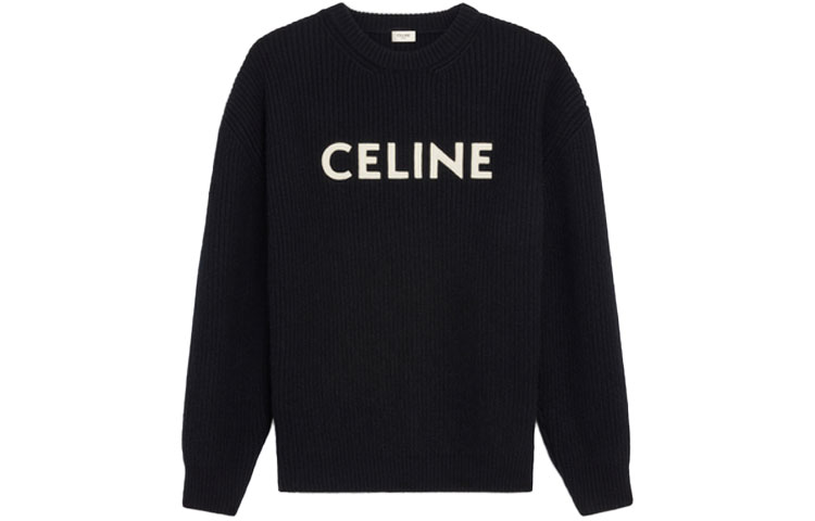 Order CELINE Jersey Clásico Bordado Oversize de Lana para Hombre Negro. 2A19R205O-38NO