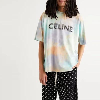 CELINE 彩色字母印花圆领直筒T恤 2X687957M-14ML Shop CELINE 彩色字母印花圆领直筒T恤 2X687957M-14ML